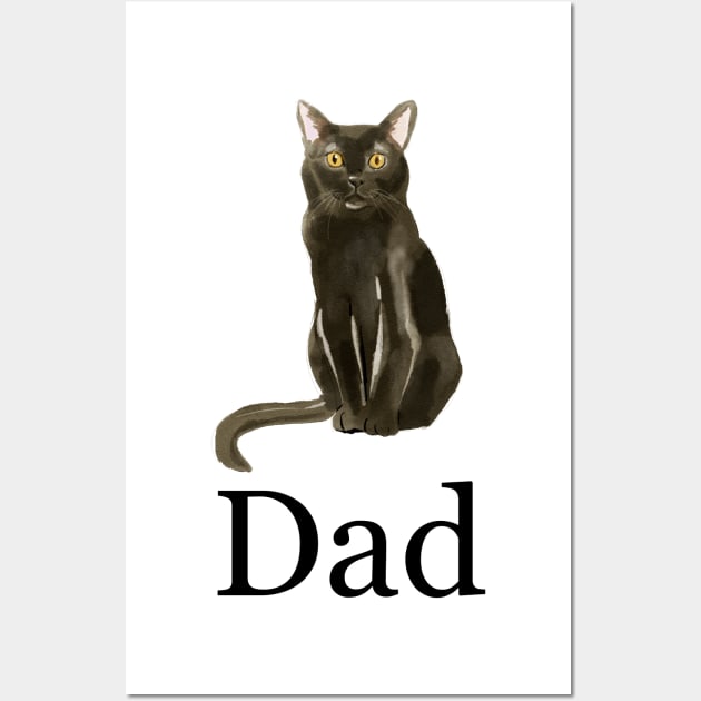 Bombay Cat Dad, Cat Dad Gift, Cat Dad Present, Cat Daddy, Gift for Cat Dad, Gift from the Cat, Present from the Cat Wall Art by Buttercups and Sunshine